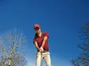 At the Fresh Pond Golf Course in  Cambridge, Emily Balmert ’09 of the women’s golf team—the first Harvard woman to win the Ivy championship—swings into spring.