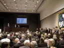 The 1931 Picasso painting <i>Nude, Green Leaves and Bust</i> being auctioned at Christie’s in 2010. The sale price of $106 million set a world record.