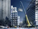 Compact apartments are proliferating in the United States. Here, artist’s renderings show how the MMNY micro-units, prefabricated in the Brooklyn Navy Yard and shipped to the East 27th Street building site, will be stacked atop each other like Lego bricks. 