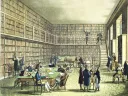 Thomas Rowlandson&rsquo;s view of the library of the Royal Institution in London, circa 1810 