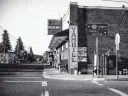 Photograph of downtown Yamhill, Oregon, with general store