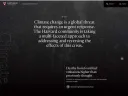 Screen shot of Harvard University home page featuring climate-change stories