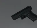 black semi automatic pistol on gray surface
