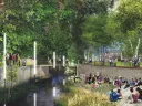 A rendering of MASS Design’s proposal to reclaim the waterfront and renew Poughkeepsie’s center