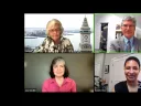 Screenshot of the four speakers: Margaret Marshall, Tom Putnam, Danielle Allen, and Jane Mendillo.