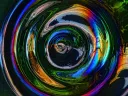 The swirls in this hand-blown glass are a visual reminder of its latent fluidity.