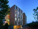 A warm entrance to the new Kripalu residential dorm
