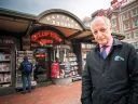 In his old haunts: novelist Andr&eacute; Aciman in the center of Harvard Square 