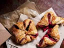 Fresh-baked jam turnovers at Sofra 
