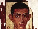 Painted portrait of a man from a Hellenistic coffin found in Egypt
