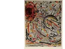 Abstract image of swirls and darts in browns, reds, and grays 