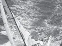 Wilson’s vessel, <i>Great American III</i>. Wilson is barely visible just behind the cockpit at upper right.