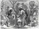 <i>The First Cotton-gin, </i>by William L. Sheppard, published in<i> Harper&rsquo;s,</i> December 18, 1869, shows slaves at work&mdash;and masters who profited from their labor. 