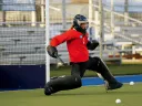 Ellie Shahbo blocking a shot during practice