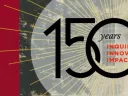 Logo that reads, "150 Years, Inquiry, Innovation, Impact"