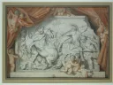 Roman statue of Diomedes with babies crawling on it