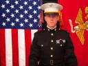 William Tamplin in his Marine Corps dress blues uniform