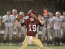 Backup quarterback Colton Chapple ably directed the Crimson offense in a 24-7 victory over Brown, completing 15 passes for 207 yards and two touchdowns in a rainstorm.
