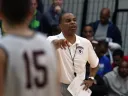 At his eighth annual coaching clinic, men’s basketball head coach Tommy Amaker led a Harvard practice while explaining his approach.