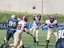 In his second straight start, quarterback Scott Hosch was 20-of-25 passing. The ever-efficient junior made use of all of his receivers, including running back Andrew Casten (28) on a 43-yard catch-and run.