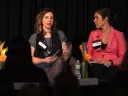 Recovery coach Raina McMahan (left) talks with addiction-medicine physician Sarah Wakeman about her stigmatizing experiences with health care and drug use.