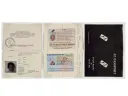 A spoof passport written in Spanglish for the fictional country El Spirit Republic of Puerto Rico, with a domino in place of a national seal on its cover
