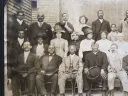 William Monroe Trotter (first row, fifth from right) with other leaders of the Liberty League, circa 1920