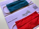 photograph of two election mail envelopes with face masks