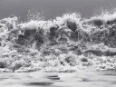 Dramatic photograph of volatile hurricane waves, by artist Clifford Ross 