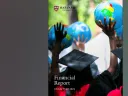Cover of Harvard annual financial report 2022, showing graduating student celebrating at Commencement
