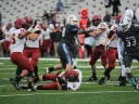 Crimson ball! Harvard sophomore Jack Stansell pounced on a fumbled punt at the Columbia 13. The turnover set up a 40-yard field goal by sophomore Kenny Smart.
