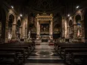 The inside of a catholic church