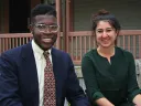 Photograph of Harvard Forward candidates Jayson Toweh and Thea Sebastian