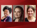 Photographs of Harvard Forward petition candidates for Board of Overseer: Yvette Efevbera, Natalie Unterstell, and Megan Red Shirt-Shaw