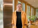 Architect Maryann Thompson M.Arch.-M.L.A. &rsquo;89 at the &ldquo;Zero Impact House&rdquo;